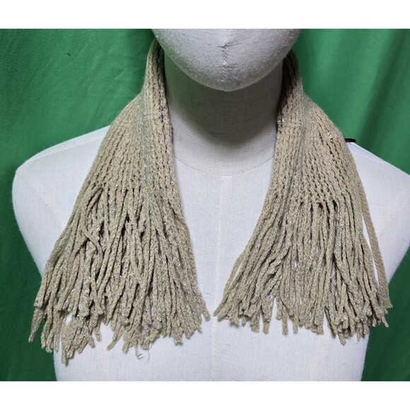 Pair of Kimberly C Knit Neck Scarves Tan and Gray Women's Collar Scarf 8x22 NWT - Picture 16 of 16